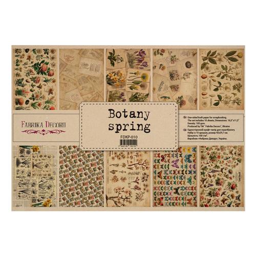 Набір крафт-паперу для скрапа Fabrika Decoru Botany Spring 42х29,7см 10а